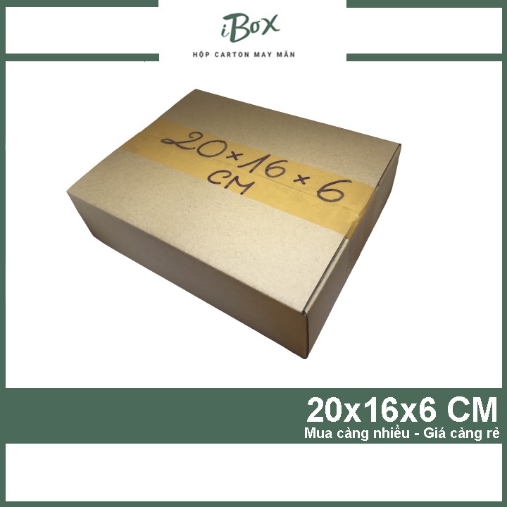20 Hộp carton 20x16x6 đóng hàng iBox