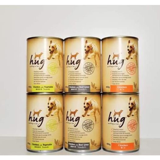 Pate dành cho chó Hug, thức ăn pate Hug tốt cho tim mạch - Lon 400g - Jpet Shop