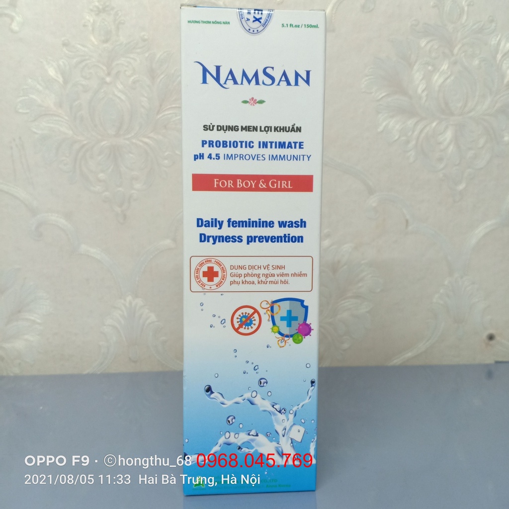 Dung dịch phụ khoa NAMSAN dùng cho cả nam & nữ không gây kích ứng da và niêm mạc