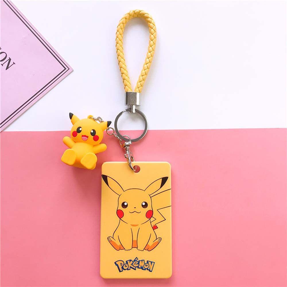 Vỏ Bọc Thẻ Ngân Hàng / Xe Buýt / Thẻ Tín Dụng In Hình Pikachu QUINTON Đáng Yêu Kèm Dây Đeo