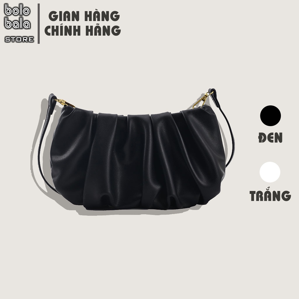Túi đeo vai kẹp nách Bolobala Túi xách nữ đẹp cao cấp da nhún thời trang đi chơi phong cách hàn quốc - TX38