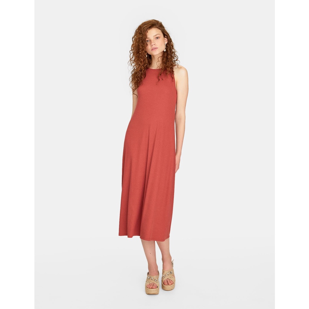 Stradivarius- Red Vest Sling Dress Nữ Eo Cao 02304535360