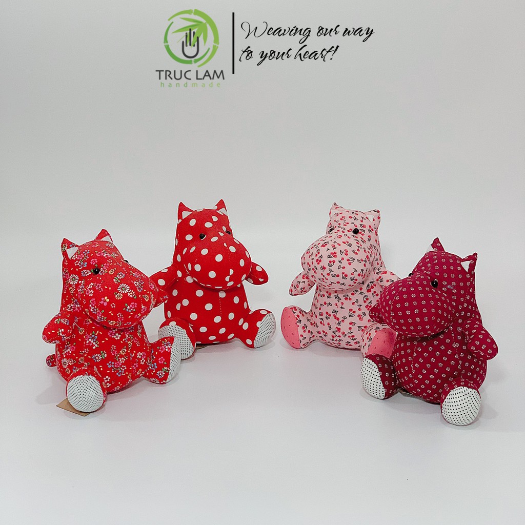 Đồ Chơi Cho Bé Thú Nhồi Bông Hình Con Hà Mã Vải Hoa Bông Gòn Cao Cấp (B) – Trúc Lâm Handmade