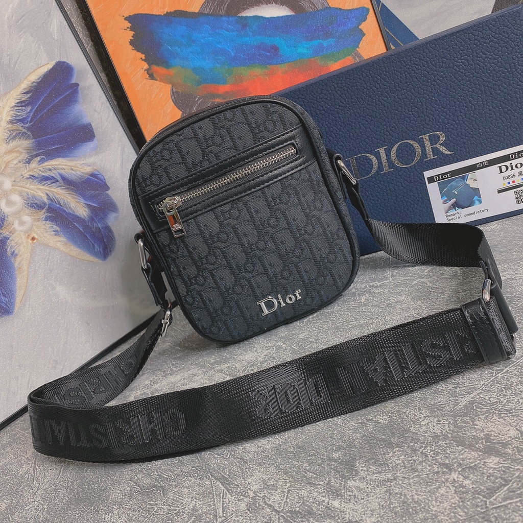 Túi hộp đeo chéo Dior mibi bag vân monogram LA fullbox