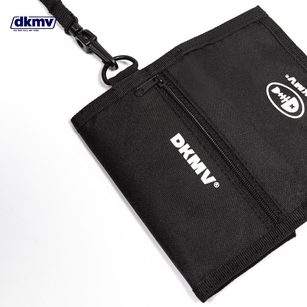 Ví ngắn vải canvas in logo con cá Don't Kill My Vibe - Wallet Label | K-V32-2