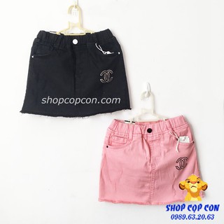 Chân váy kaki bé gái lai tua rua - bên trong có quần short (24-42kg)