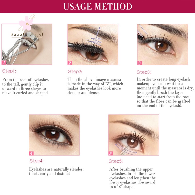 Mascara Màu Đen Kháng Nước Lâu Trôi Chuốt Mi Cong Vút Và Dài Hơn