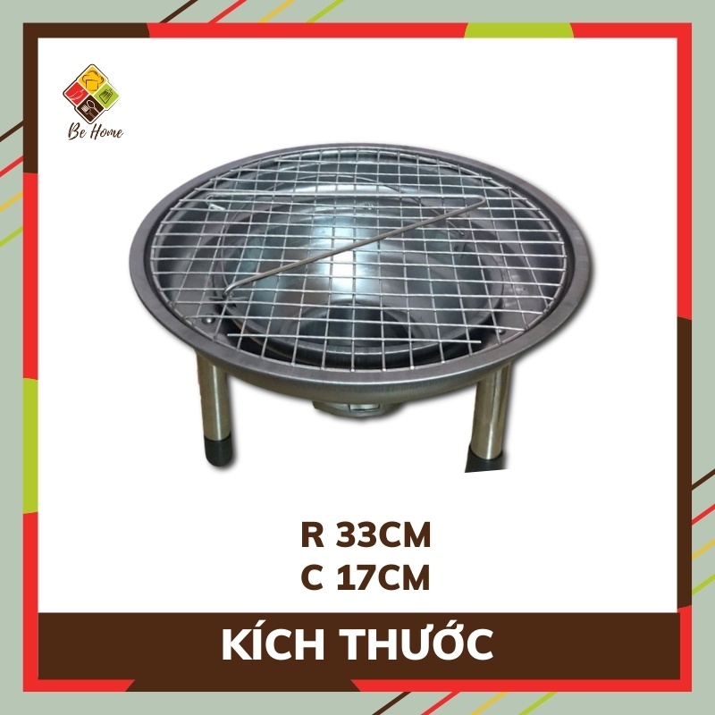 Bếp Nướng BBQ Than Hoa Không Khói BEHOME  Bếp 3 Chân Than Hoa Không Khói Cao Cấp Dễ Sử Dụng [Tặng Kẹp Gắp]