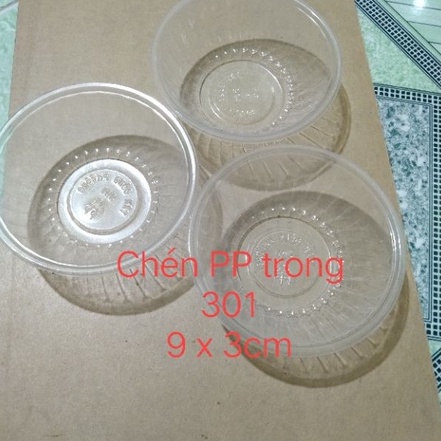 Lốc 100 Chén trong nhỏ 301 dùng 1 lần - 9 x 3 cm