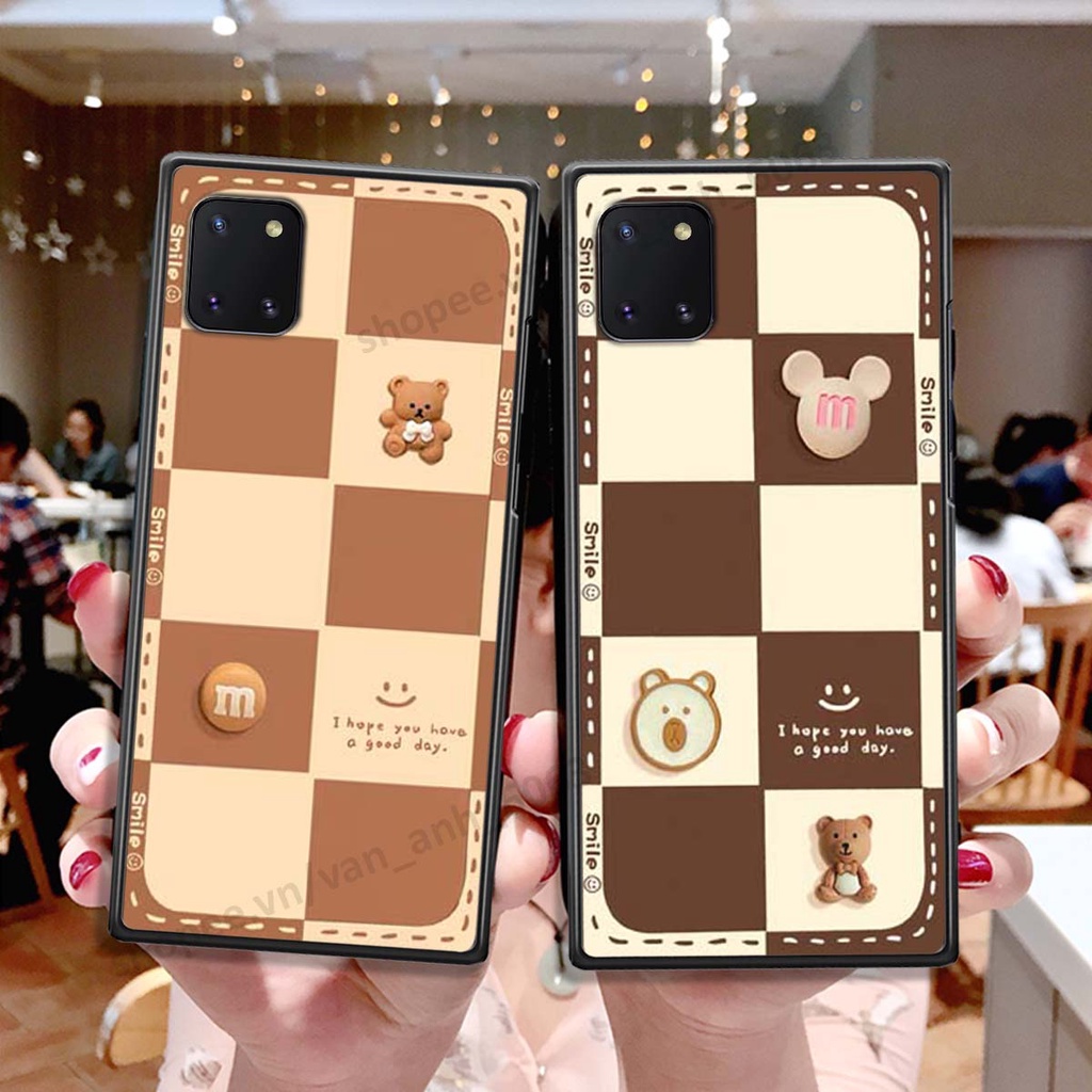 Ốp lưng Samsung Note 10 Lite hình gấu, kẹo dễ thương cute