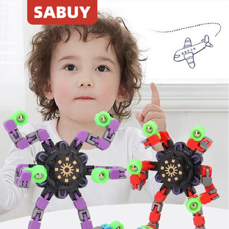 Đồ Chơi robot Biến Hình Bằng Ngón Tay Sáng Tạo 4 Màu Tùy Chọn Cho Trẻ Em