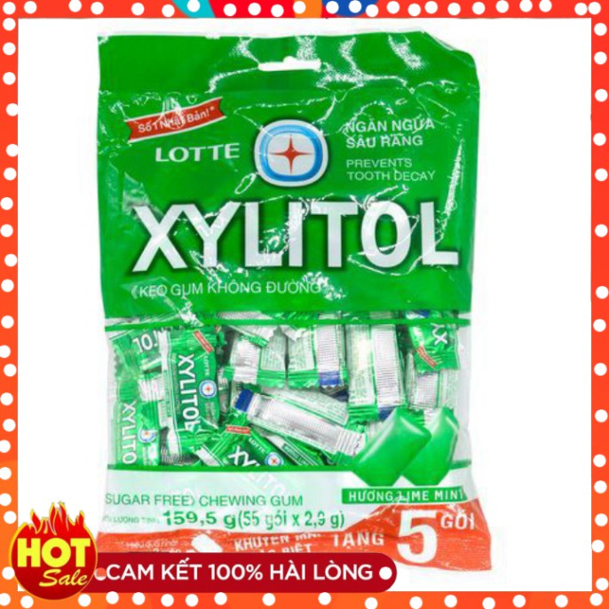 [Mã DUCT30KHP giảm 20%] Kẹo Gum Không Đường Lotte Xylitol ngừa sâu răng ăn khi ăn vặt ngày tết ( Túi 55 cái) hàng loại 1