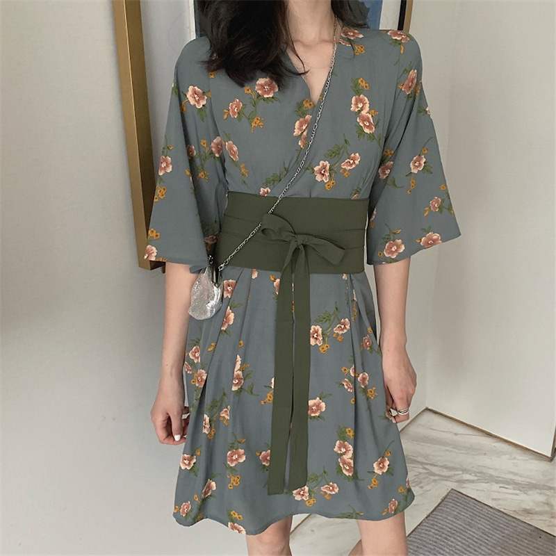 2021 NEW ARRIVAL ready stock french style dress Floral skirt women fashion clothes