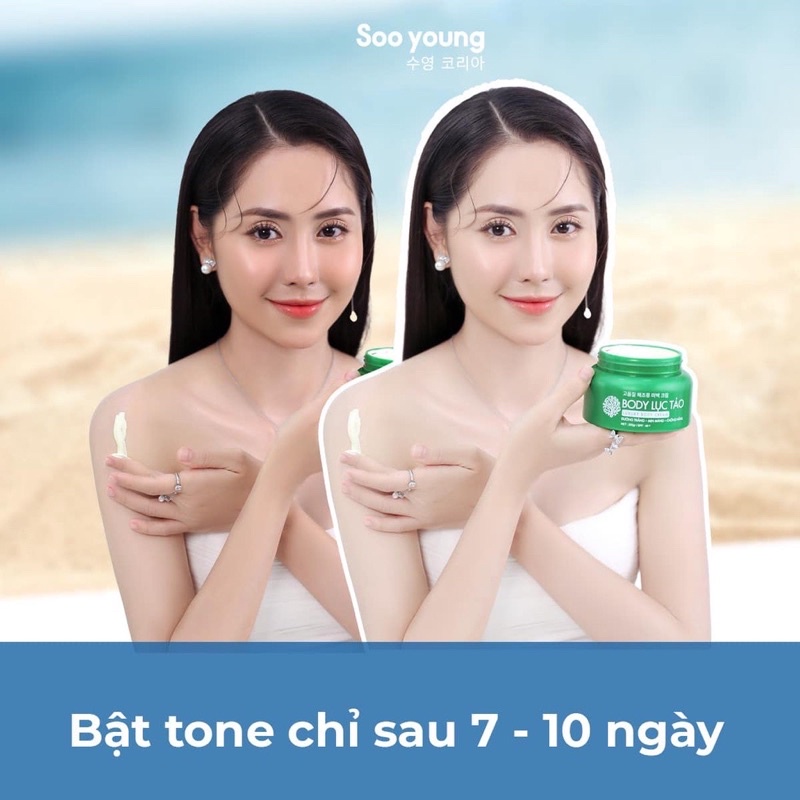 ( HỘP 250G HÀNG CHÍNH HÃNG ) Kem dưỡng trắng da body lục tảo Soo Young- CO054