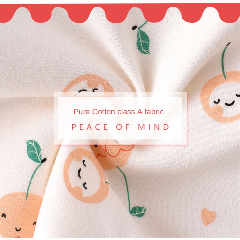 Áo Liền Quần Tay Dài Cổ Búp Bê Chất Liệu Cotton Dày Dặn Dễ Thương Thời Trang Mùa Đông Cho Bé Gái 0-24