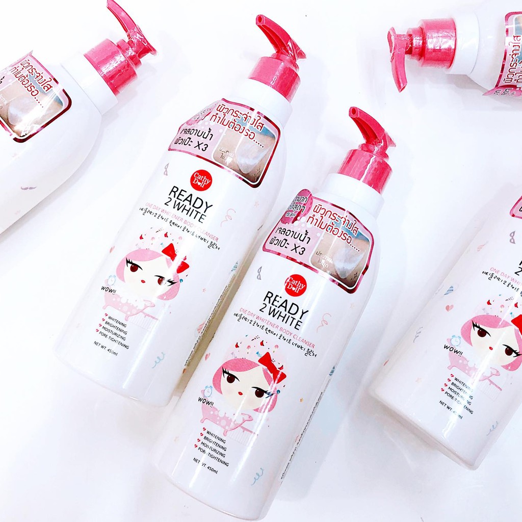 Sữa Tắm Trắng Da Cathy Doll Ready 2 White One Day Whitener Body Cleanser (450ml)