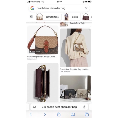 Túi coach y hình da thật Size 25