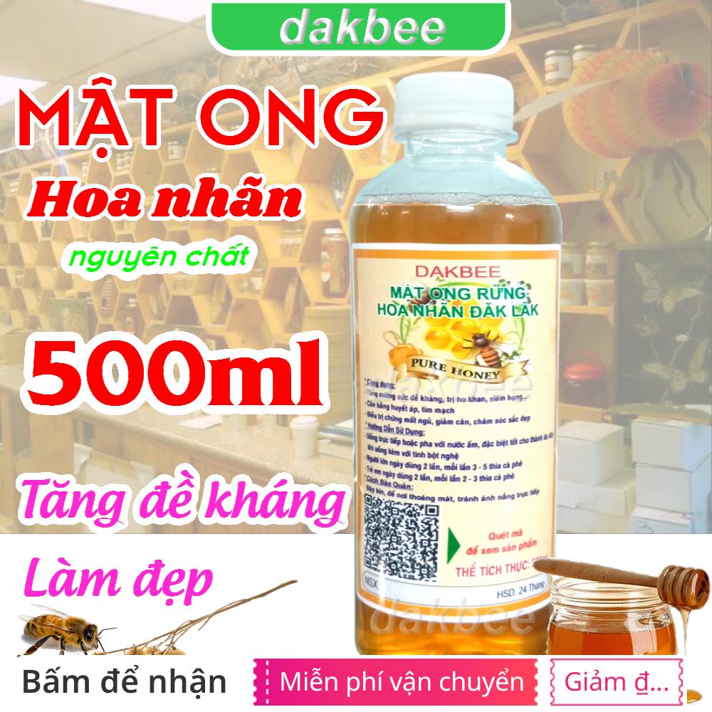 500ml Mật ong rừng hoa Nhãn nguyên chất, tăng cường đề kháng cho cơ th