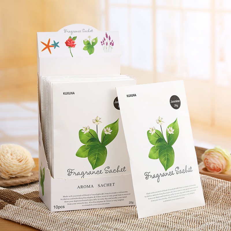Túi Thơm (10 Gói) Cho Tủ Quần Áo / Xe Hơi / Ngăn Kéo / Ngăn Kéo Hương Thơm Tự Nhiên Có Móc Treo