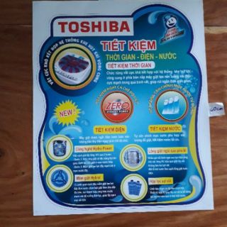 Tem dán máy giặt Toshiba