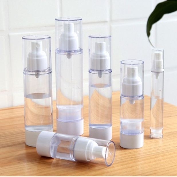 Chai lọ chiết mỹ phẩm/toner/nước tẩy trang có nút nhấn tiện lợi khi đi du lịch