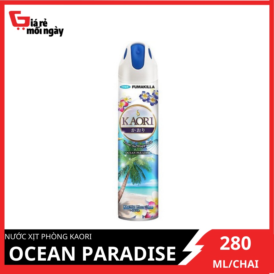 Nước Xịt Phòng Kaori Ocean Paradise (Xanh) 280ml