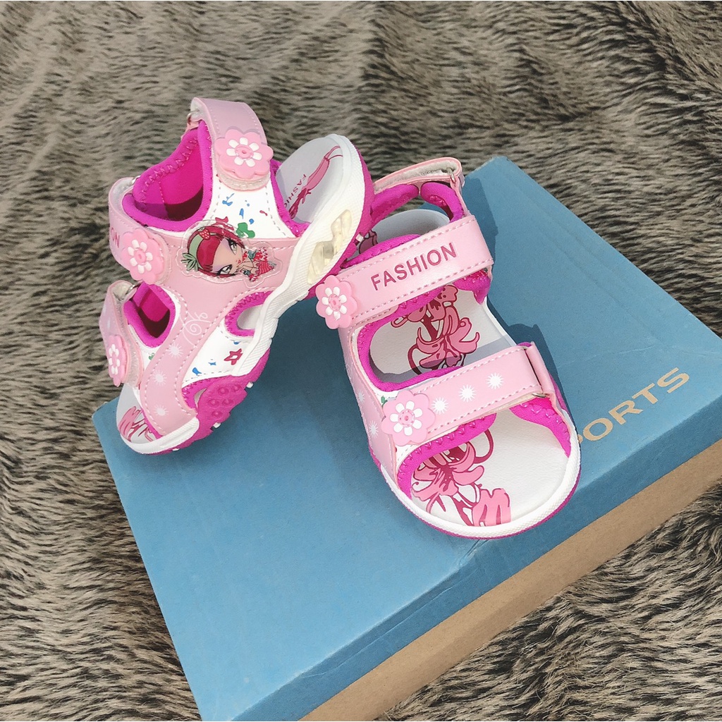 (015)  Dép sandal bé gái công chúa dành cho bé từ 3 -13 tuổi Hàng Quảng Châu Cao Cấp