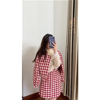 set dạ đỏ mặc tết