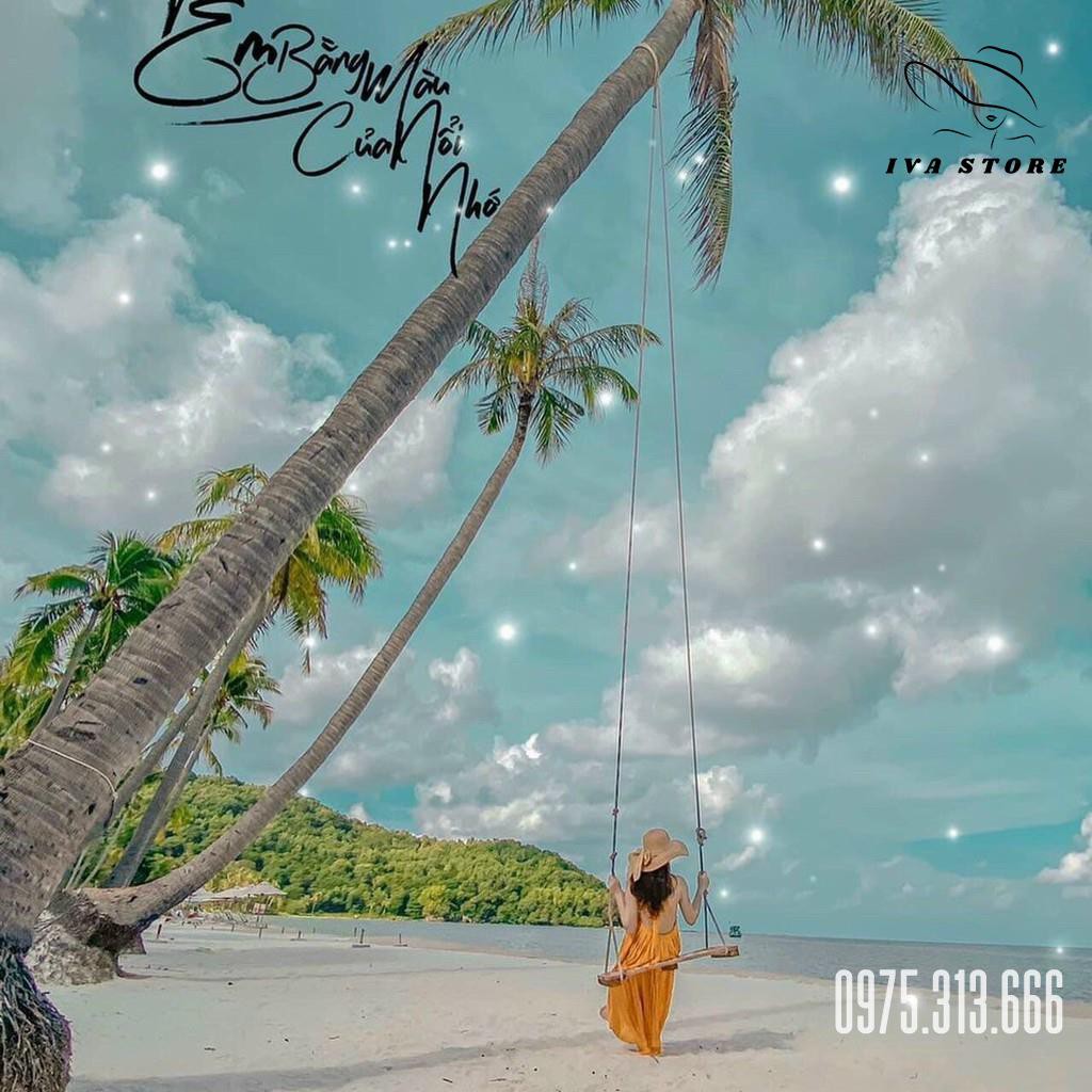 Đầm Maxi Cổ Yếm, Váy Maxi Dập Ly V54 Chất Voan Mềm Mướt, Mầu Đỏ, Xanh, Vàng, Cho Dáng Dài Miên Man Và Shot Ảnh Để Đời | BigBuy360 - bigbuy360.vn