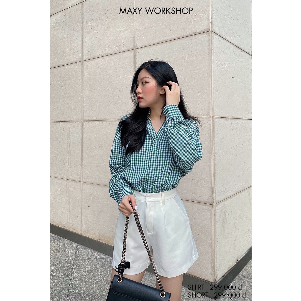 Áo sơ mi form rộng caro oversize shirt Maxy Workshop