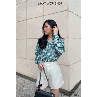 Áo sơ mi form rộng caro oversize shirt Maxy Workshop
