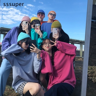 Áo Sweater Dáng Rộng Màu Trơn Thời Trang Mùa Thu Cho Nữ
