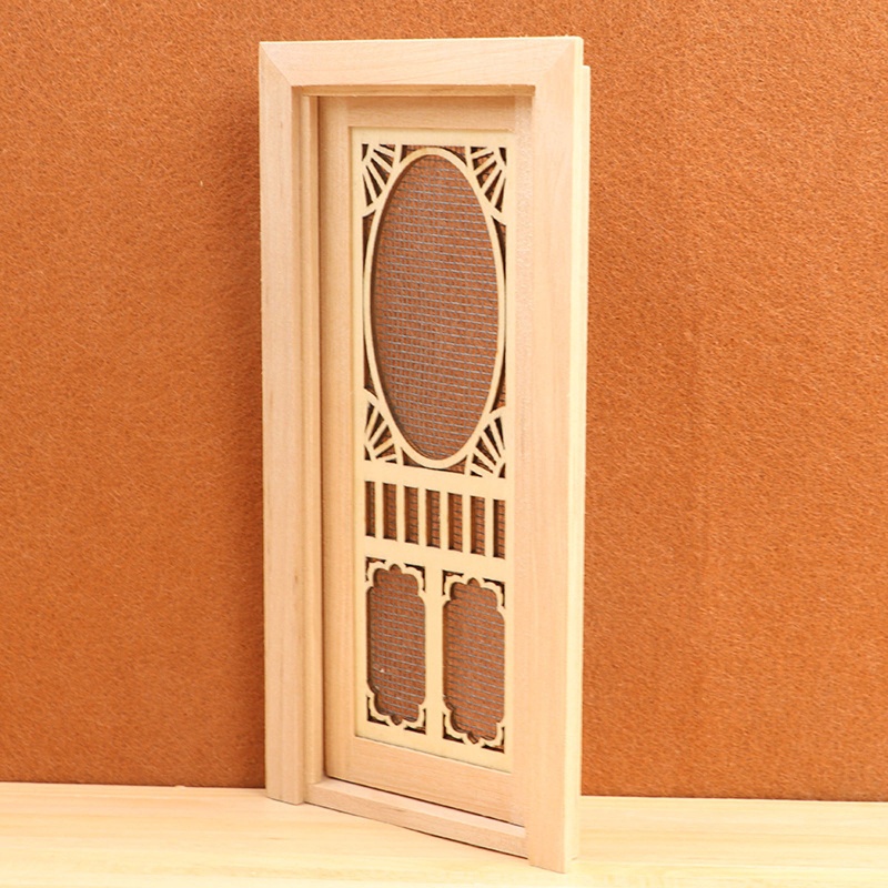 Mô Hình Cửa Ra Vào Chạm Khắc Độc Đáo Trang Trí Nhà Búp Bê 1 / 12