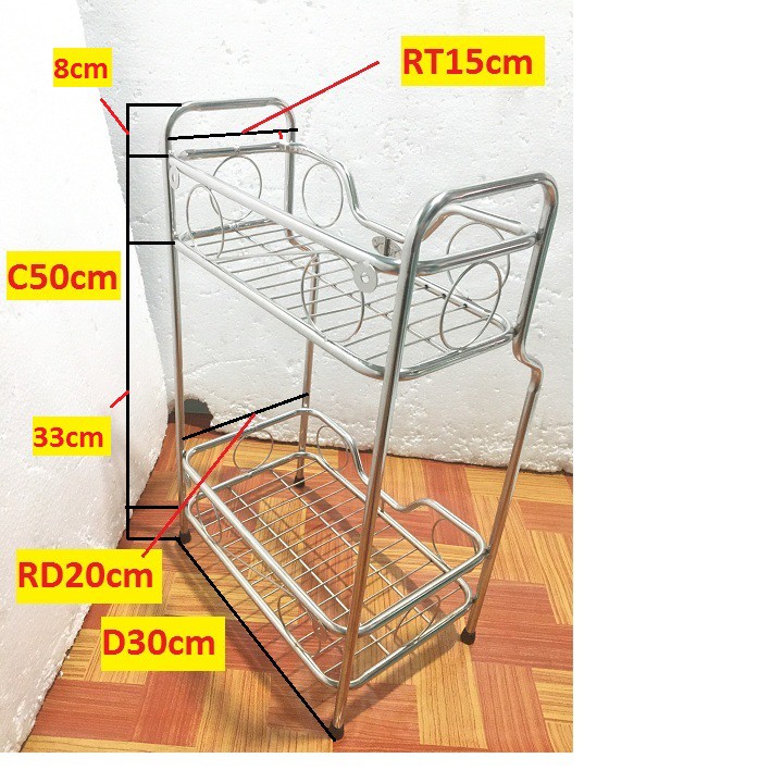 KỆ ỐNG SOLE 2T INOX 304 D30*RTR15*RD20*C50 đáy cách đáy 33 vây cao 8 - KO2T152030I3-