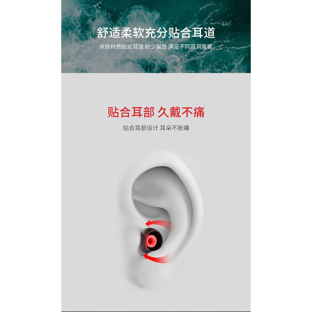 Bộ 3 Cặp Nút Bọc Tai Nghe Bằng silicone Qkz Size L / M / S