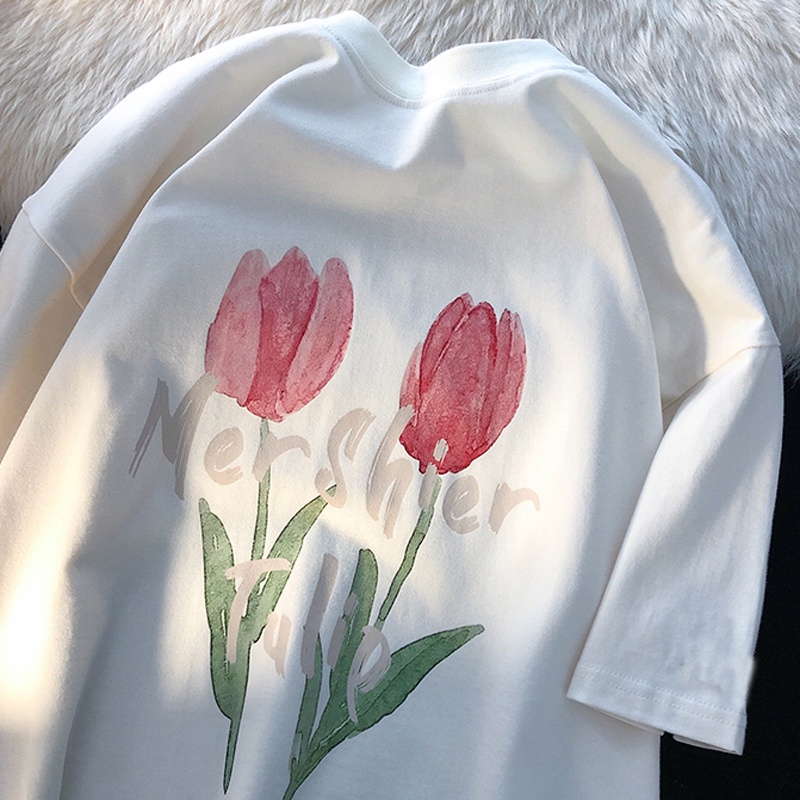 NRVP Áo Thun Nữ Tay Ngắn In Hình Phong Cách Hàn Quốc Thời Trang Mùa Hè 2022