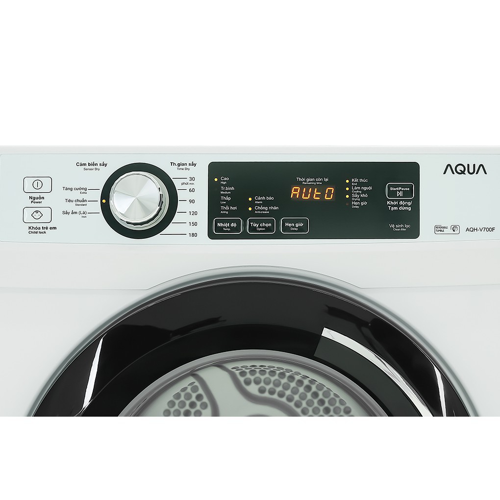 Máy sấy thông hơi Aqua AQH-V700FW 7 Kg