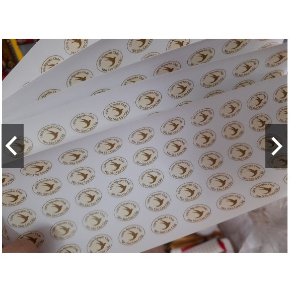 Combo 100 Tem vỡ tròn dán 1 tổ yến