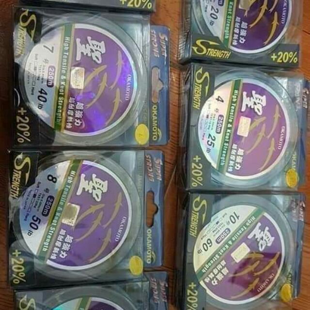 Dây cước câu cá OKAMOTO ( cước 4 con cá)