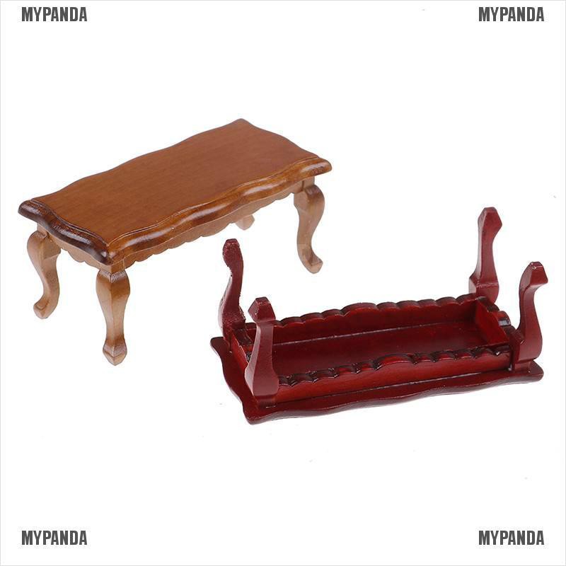 Mô hình bàn trà mini xinh xắn trang trí nội thất nhà búp bê 1/12