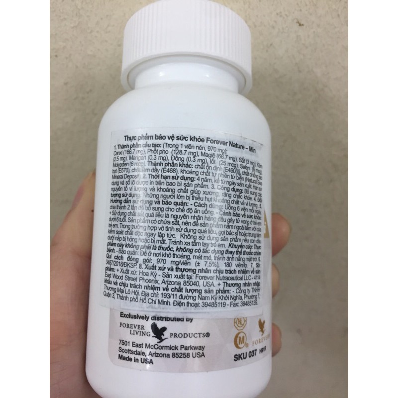 Forever Nature Min - Khoáng Chất Giúp Trao Đổi Chất, Phát Triển Khung Xương | Thế Giới Skin Care