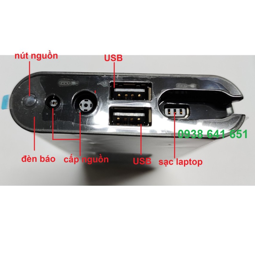 Pin dự phòng Dell 2 trong 1 sạc cho Laptop và điện thoại Dell Power Bank Plus  New 100%