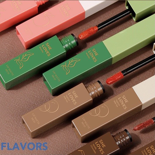 Son kem SHE LOVES mềm mịn mọng môi Mist Focus Soft Glutinous Air Lip Matte Mud SHEL23