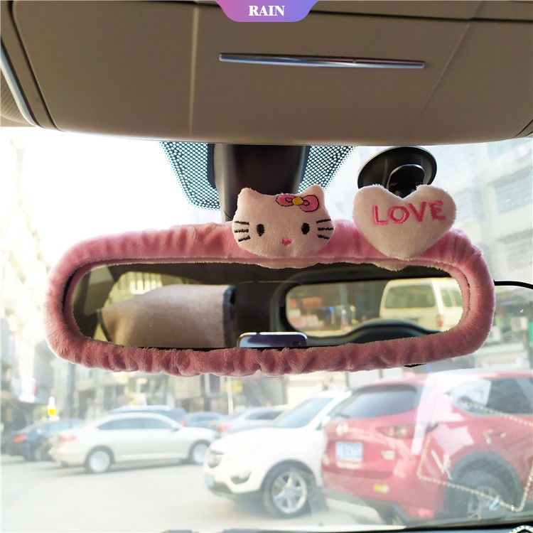Vỏ Bọc Gương Chiếu Hậu Xe Hơi Hình Nhân Vật Hoạt Hình Hello Kitty Sáng Tạo Kiểu Hàn Quốc