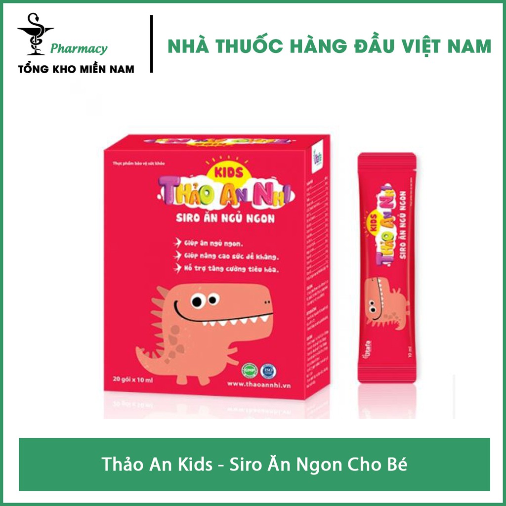 THẢO AN NHI GÓI SIRO ĂN NGỦ NGON - Giải pháp toàn diện cho trẻ biếng ăn và ngủ kém – Hộp 20 gói – Tổng Kho MiềnNam