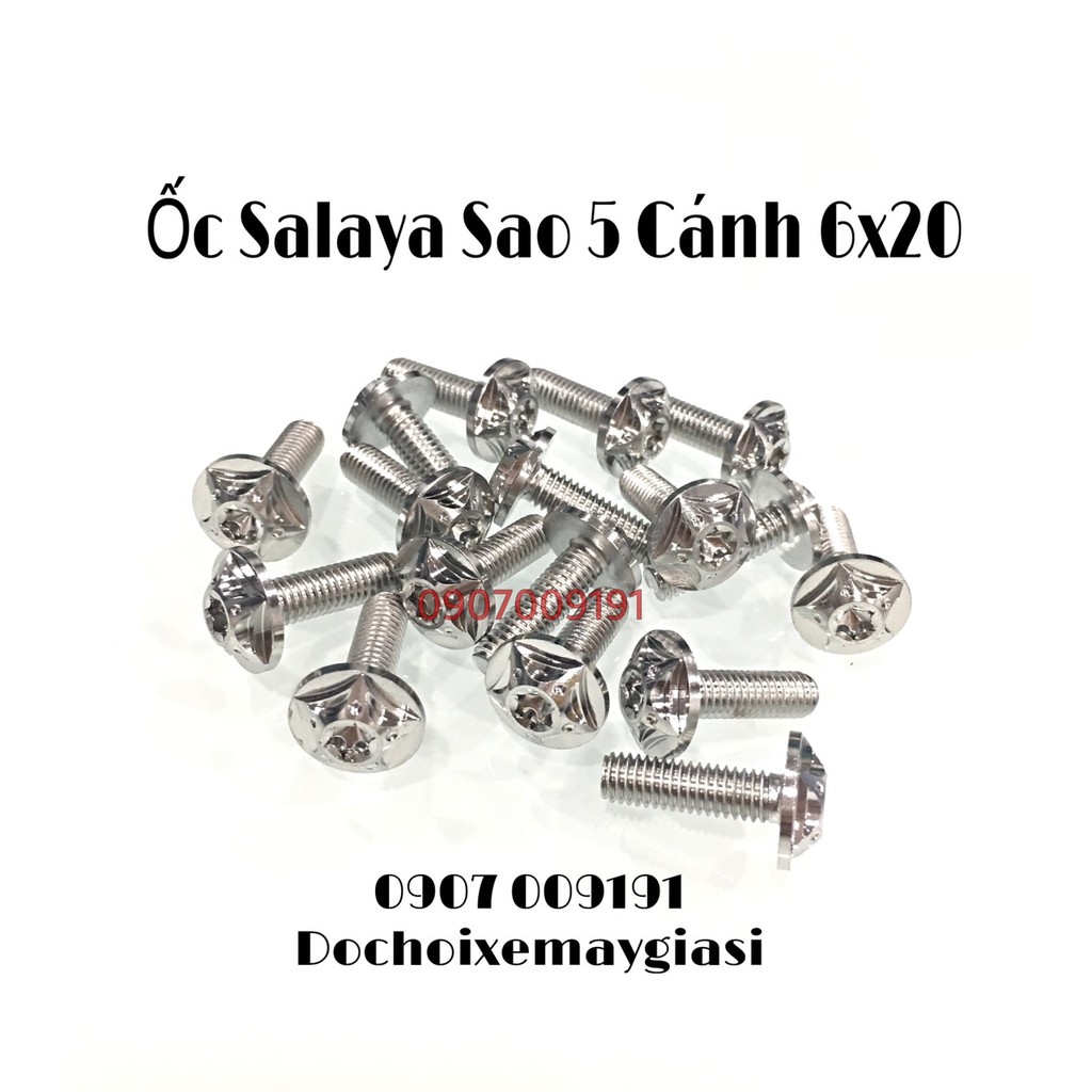 ỐC INOX SALAYA SIZE 6 li - 8 li ĐẦU TRỤ- ĐẦU SAO