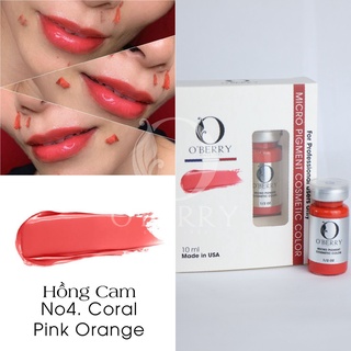 MỰC PHUN XĂM MÔI BÁM NHANH BONG ĐẬM O'BERRY NHẬP KHẨU ĐỘC QUYỀN HOA KỲ - MÀU HỒNG CAM