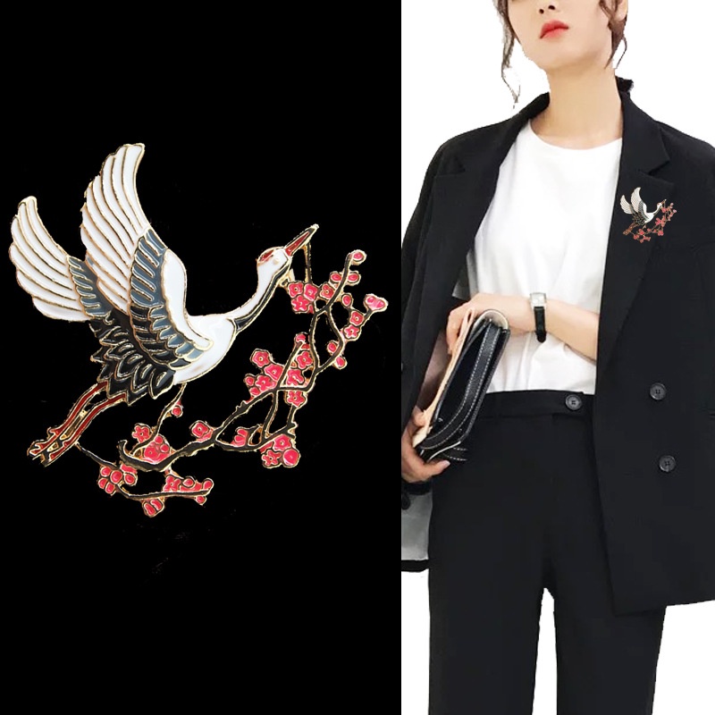 Tag cài áo, ghim cài áo vest, len đính đá cao cấp-VTR-CA03