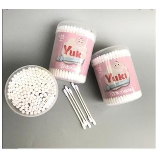 Hộp tăm bông YUKI cao cấp cho trẻ em,  Hộp tăm bông vệ sinh tai mũi cho bé Yuki