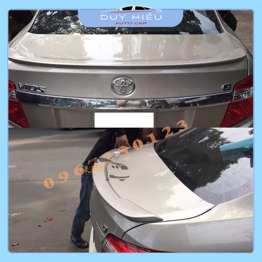 Đuôi Gió Vios 2014-2017 Cánh Gió Ô Tô Thể Thao Dáng Thấp Hàng Mộc Chưa Sơn Ảnh Thật